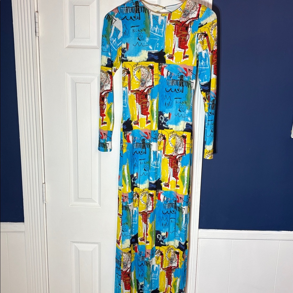NWT ALICE + OLIVIA A+O X BASQUIAT DELORA MAXI DRESS - size 6 - Picture 13 of 13
